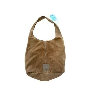 NWT Haute Hippie Leather Festival Suede Brown Hobo Purse Accessory Bag